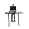 Uncaged Ergonomics Standing Desk, Black, Medium Density Fiberboard RU2gbkMDF48 - alternate 4